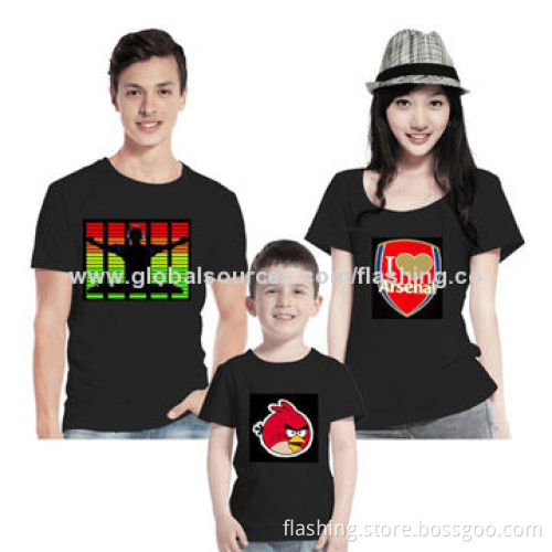 Hot Sale Custom LED T-shirt, Used for Night Cubs